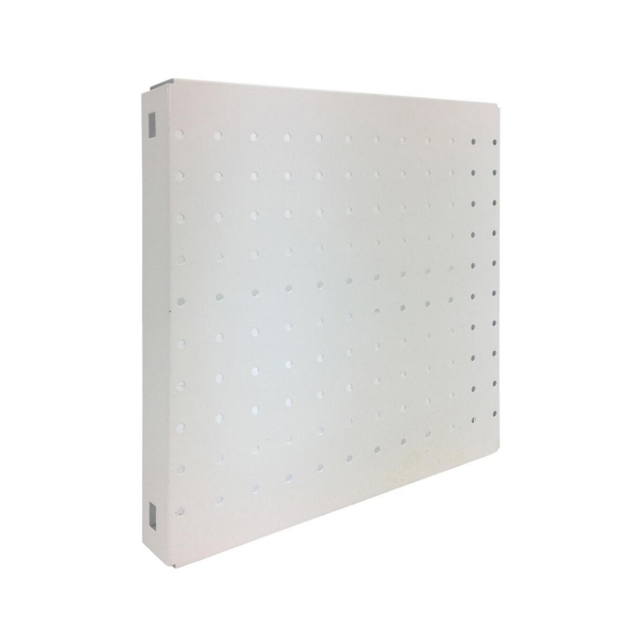 DOPPELPACK 2x Memoboard aus Stahl gelocht | HxBxT 30x30x3,5cm | Weiß | Lochblech Wandtafel Trägersystem - Weiß, Metall (30/30/3.5cm) - PROREGAL