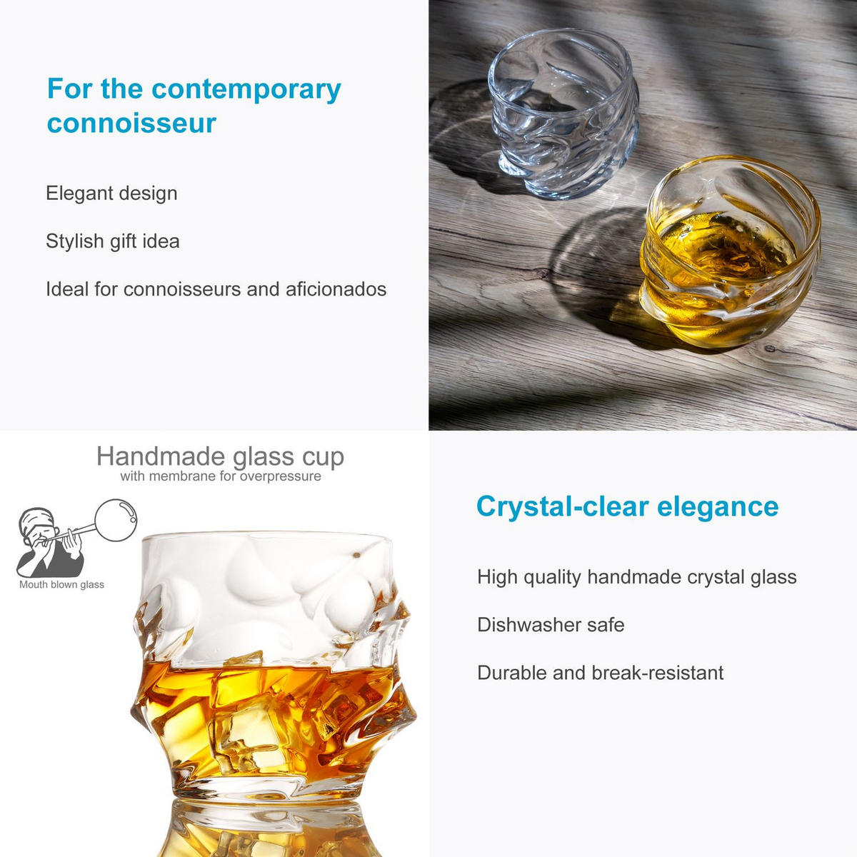 WHISKY GLAS Set (2-tlg.) - Transparent, Glas (0.3L) - Intirilife