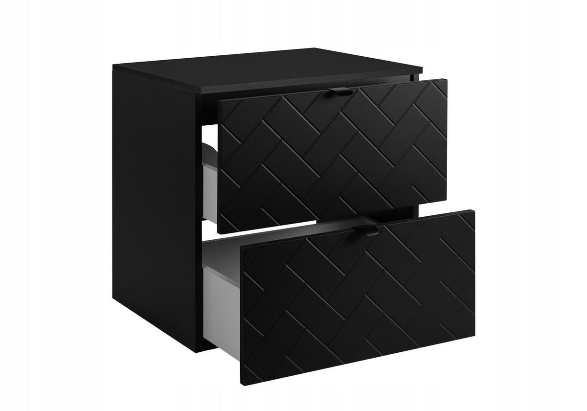 WASCHBECKUNTERSCHRANK TREND Schwarz matt 60/46/60 cm - Schwarz, Holzwerkstoff (60/60/46cm) - Rodan