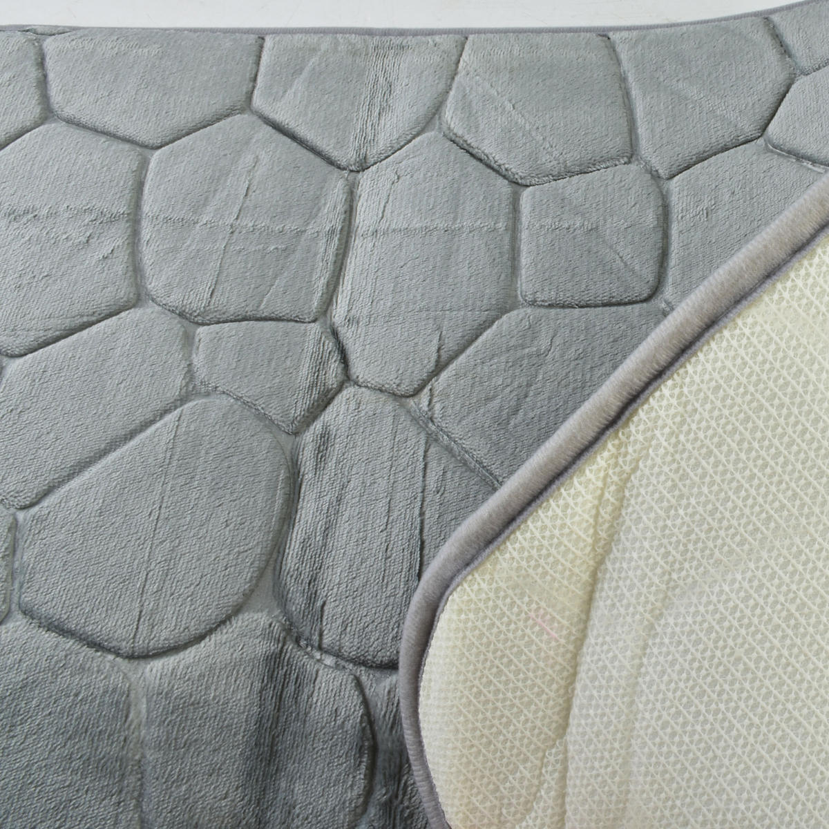 BADTEPPICH Zac Grau 80/50/2 cm Textilien - Grau, Textil (50/80cm) - Mondex