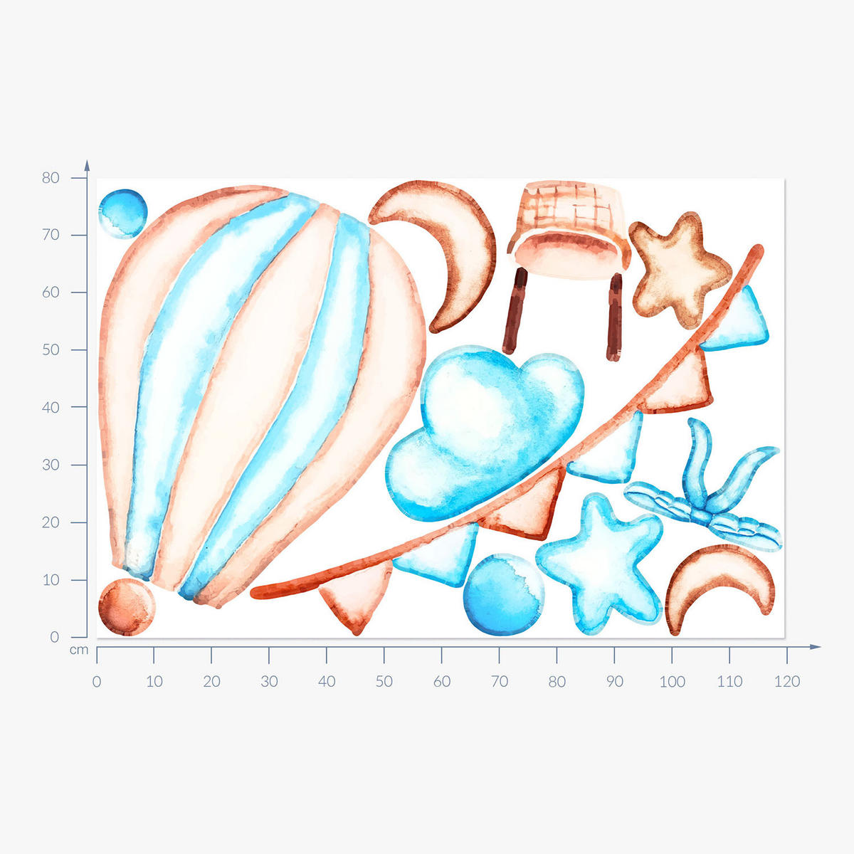 WANDAUFKLEBER 80x119cm - Boho-Dekorationen - Multicolor, Kunststoff (80/119/0.1cm) - Wallfluent