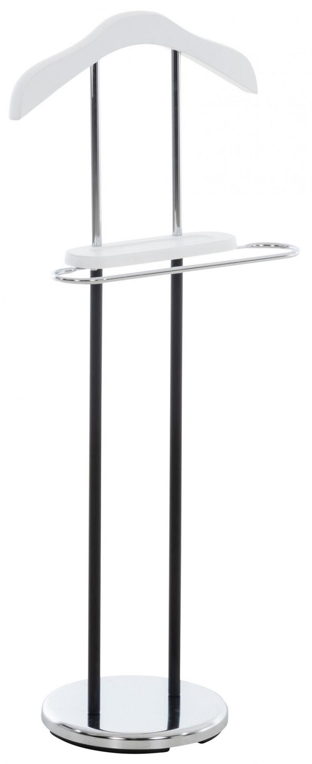 HERRENDIENER Metall weiß - Weiß, Metall (43/109/28cm) - CLP