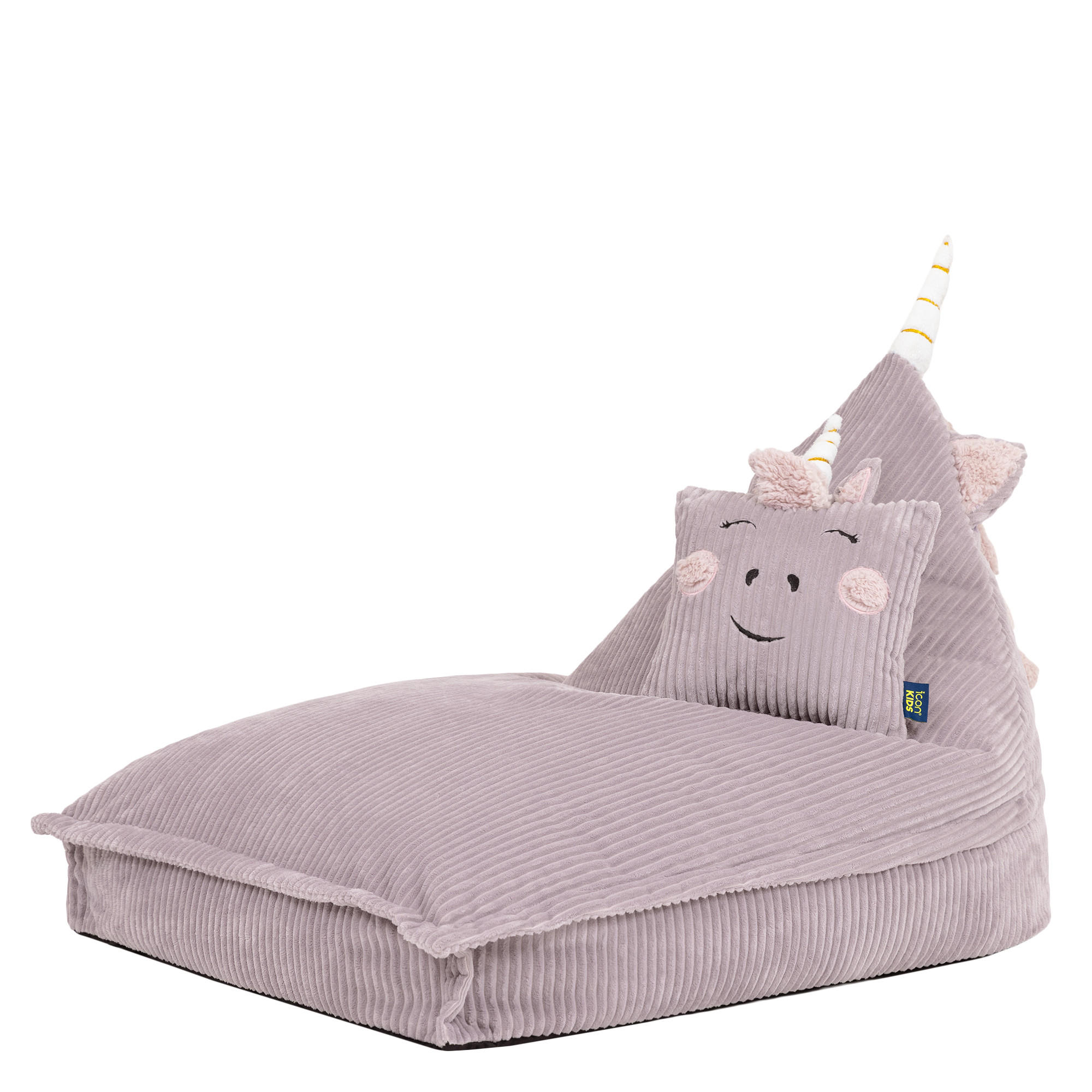 KINDERSITZSACK mit Kissen Einhorn Cord - Flieder, Textil (72/66/102cm) - icon