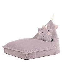KINDERSITZSACK mit Kissen Einhorn Cord - Flieder, Textil (72/66/102cm) - icon
