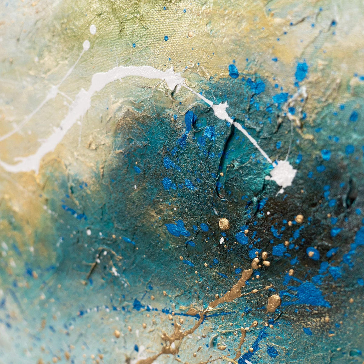 GEMÄLDE Sanftes Licht Schattenfugenrahmen Weiß 140x100 cm - Weiß, Holz (140/100cm) - YS-art gallery