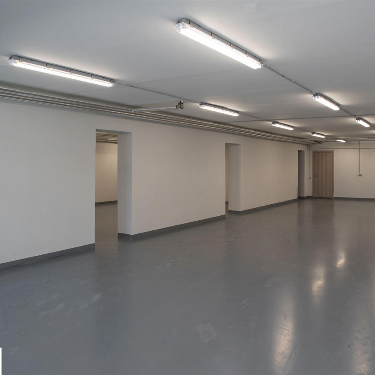 LED DECKENLEUCHTE Grau Aluminium 8er Set - Grau, Kunststoff (120/8.6/7cm)