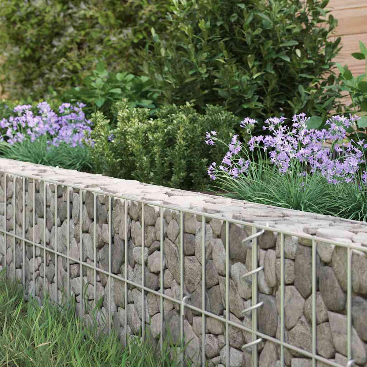 GABIONEN-HOCHBEET Verzinkter Stahl 500x100x20 cm - Silberfarben, Metall (100/20/500cm) - furnicato
