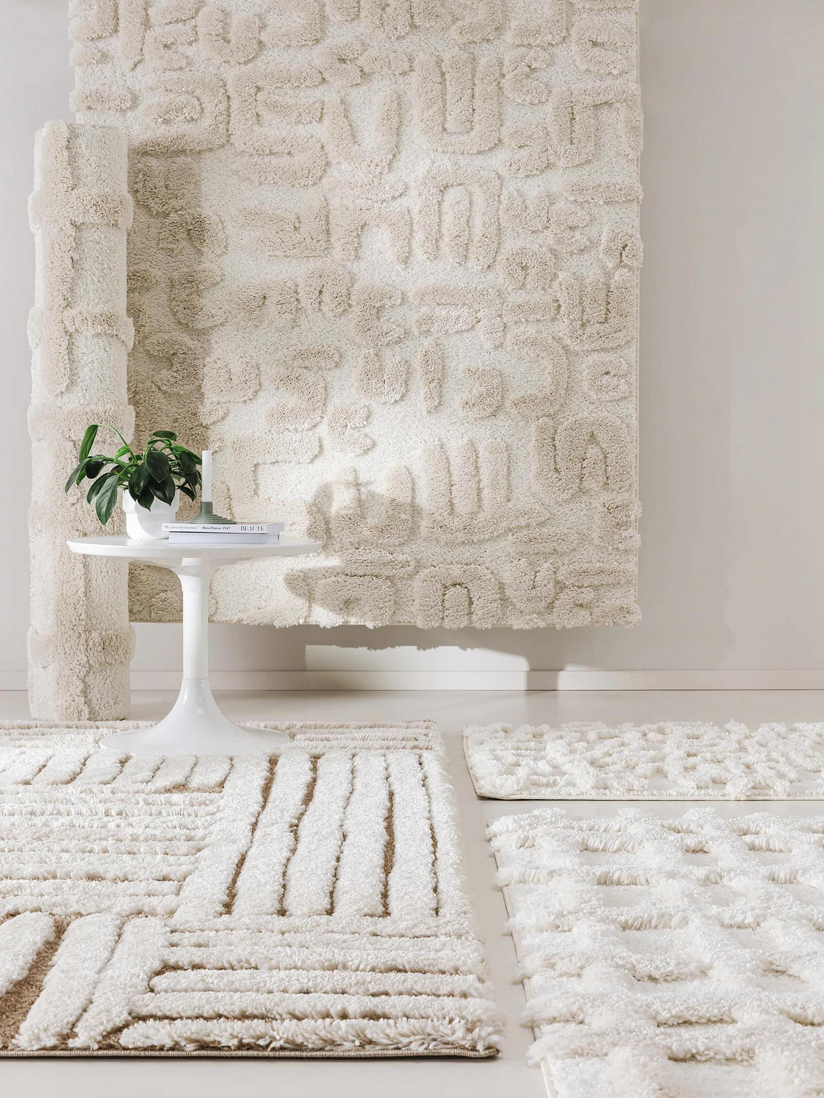 HOCHFLORTEPPICH Tibo Cream/Beige 120x170 cm - Creme, Textil (120/170cm) - benuta Pop