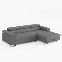 ECKSOFA VEMO MINI Rechts Grau Cord-Stoff Kompakter Komfort für Wohnräume - Grau, Textil (175/235cm) - Barchello