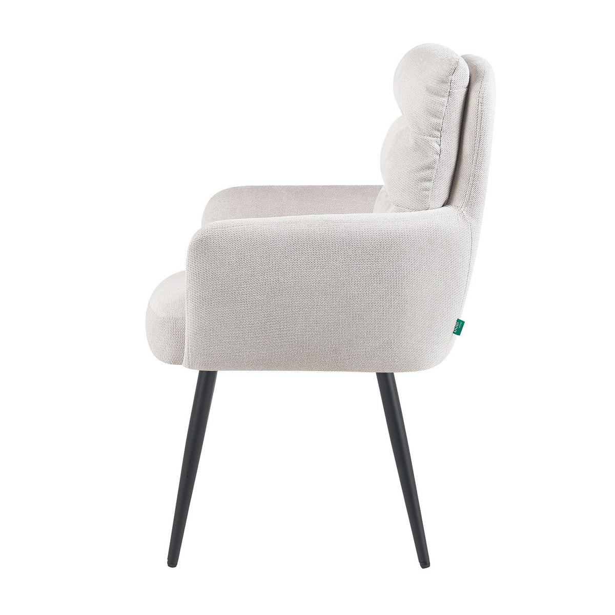 ESSZIMMERSTUHL Mika-Yann - Creme/Schwarz, Textil/Metall (59/94/66cm) - DUBI Möbel