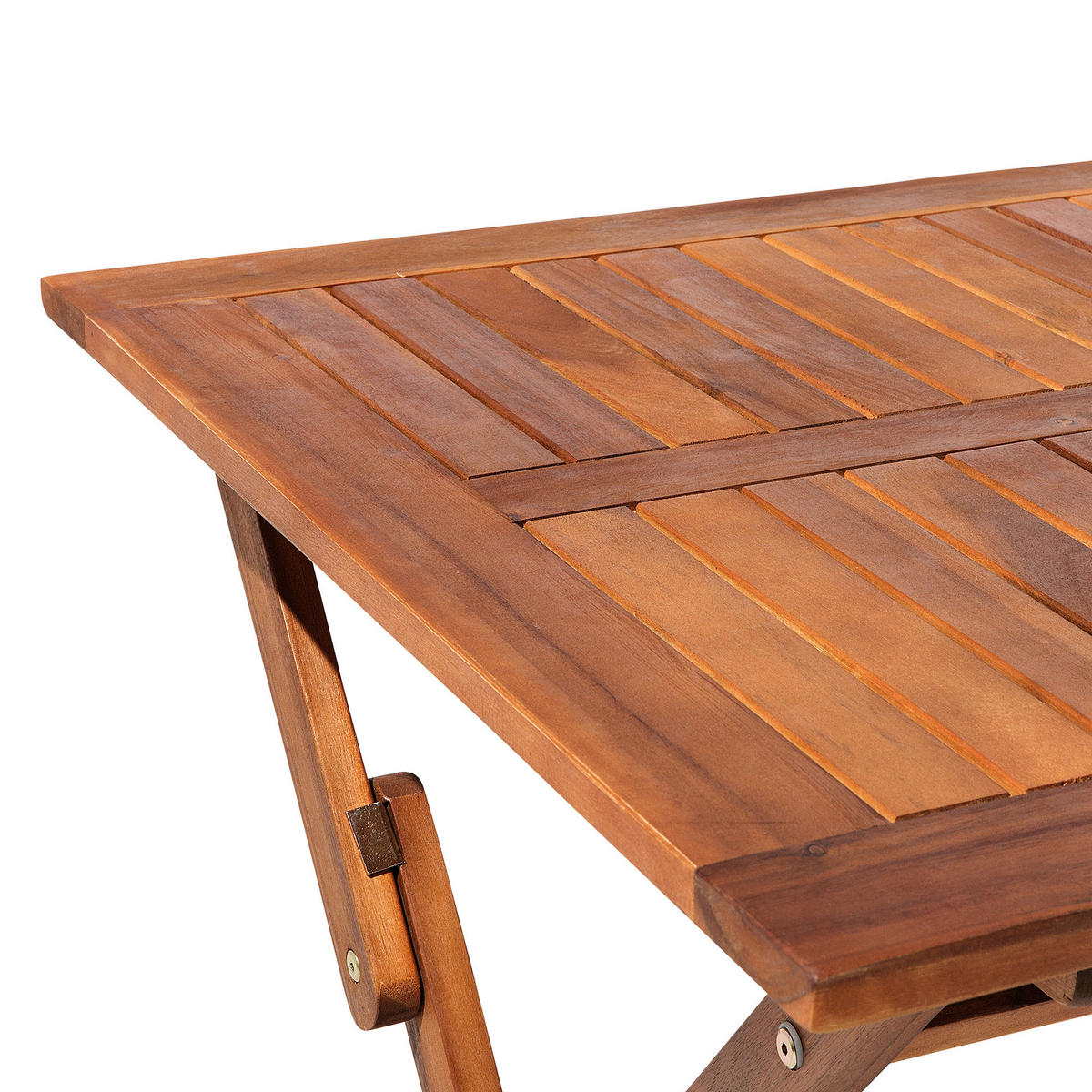 GARTENTISCH 140/75 cm Massivholz Dunkler Holzfarbton Cento - Dunkelbraun, Holz (75/140/74cm) - Beliani