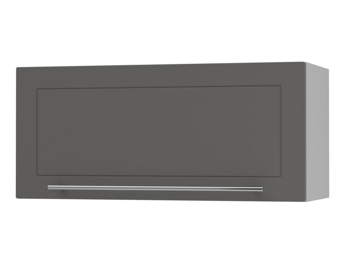 KLAPPHÄNGESCHRANK Kvantum W4B/80-AV Graphit Matt / Grau Matt 80 / 32,5 / 36cm - Graphitfarben/Grau, Holz/Holzwerkstoff (80/36/32.5cm) - Feldmann-Wohnen
