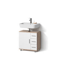 WASCHBECKENUNTERSCHRANK Eisak Sonoma 60 x 60 cm - Sonoma Eiche, Holzwerkstoff (60/60/33cm) - Livinity®