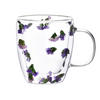 BECHER Peter Flowers Transparent Violett 11/11/12 cm Glas - Transparent/Violett, Glas (0.35L) - Mondex