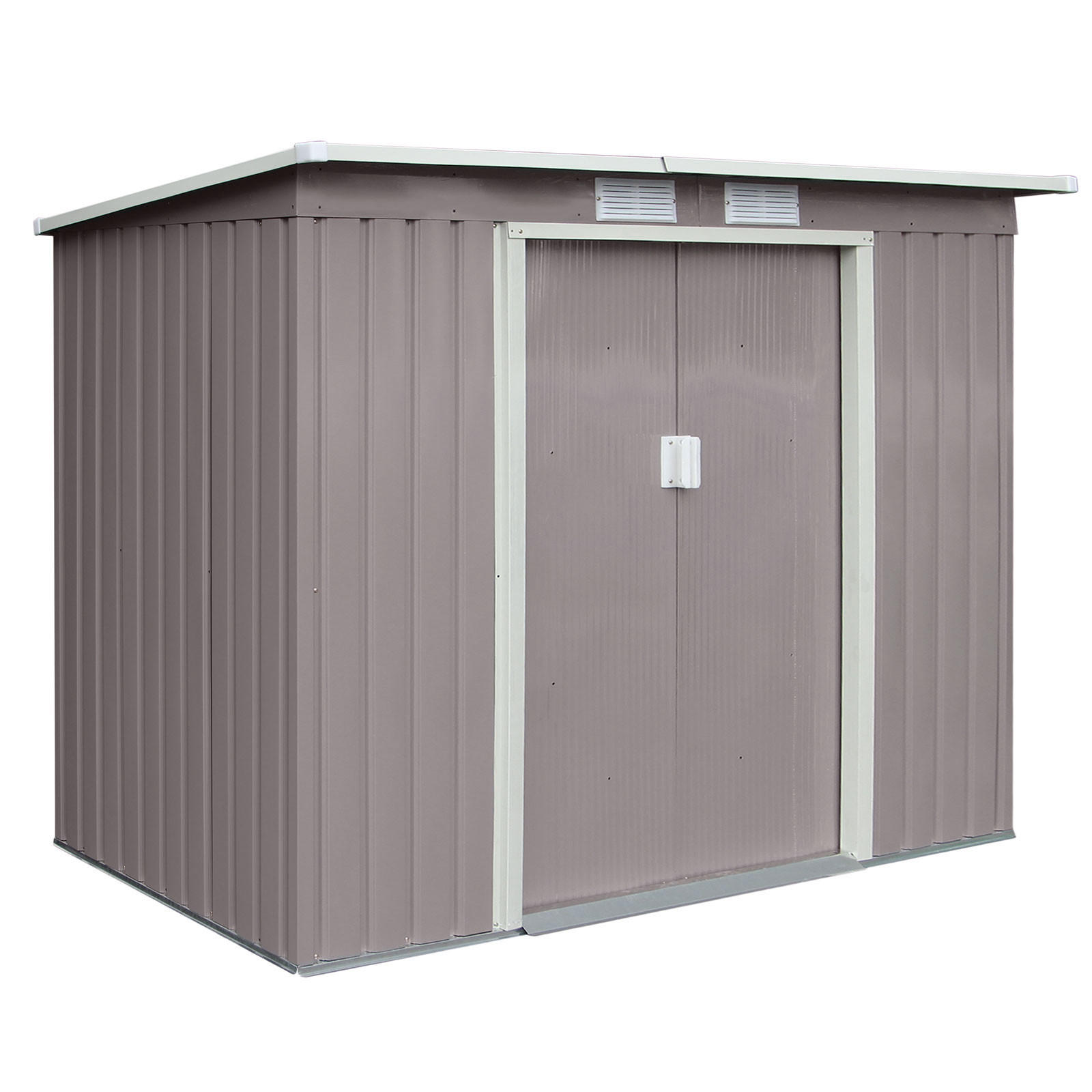 GERÄTEHAUS P100 Metall Hellgrau - Grau, Metall (130/173/213cm) - HATTORO