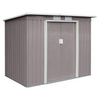 GERÄTEHAUS P100 Metall Hellgrau - Grau, Metall (130/173/213cm) - HATTORO