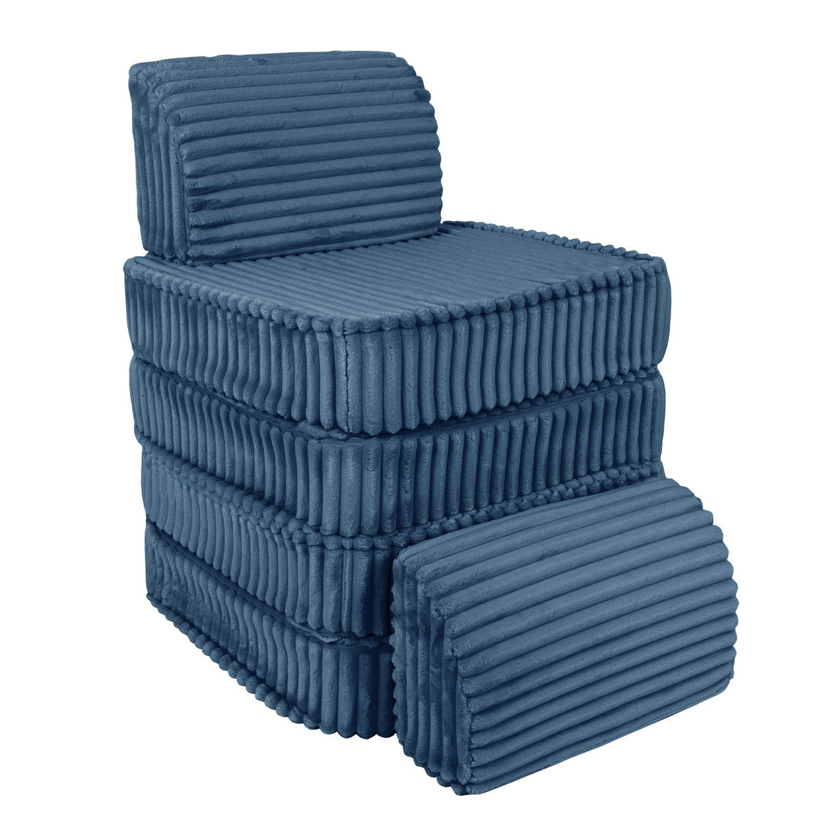 KINDERSOFA, Pocket Basic, Churros, Mitternachtsblau - Beere, Textil (120/25/60cm) - MeowBaby