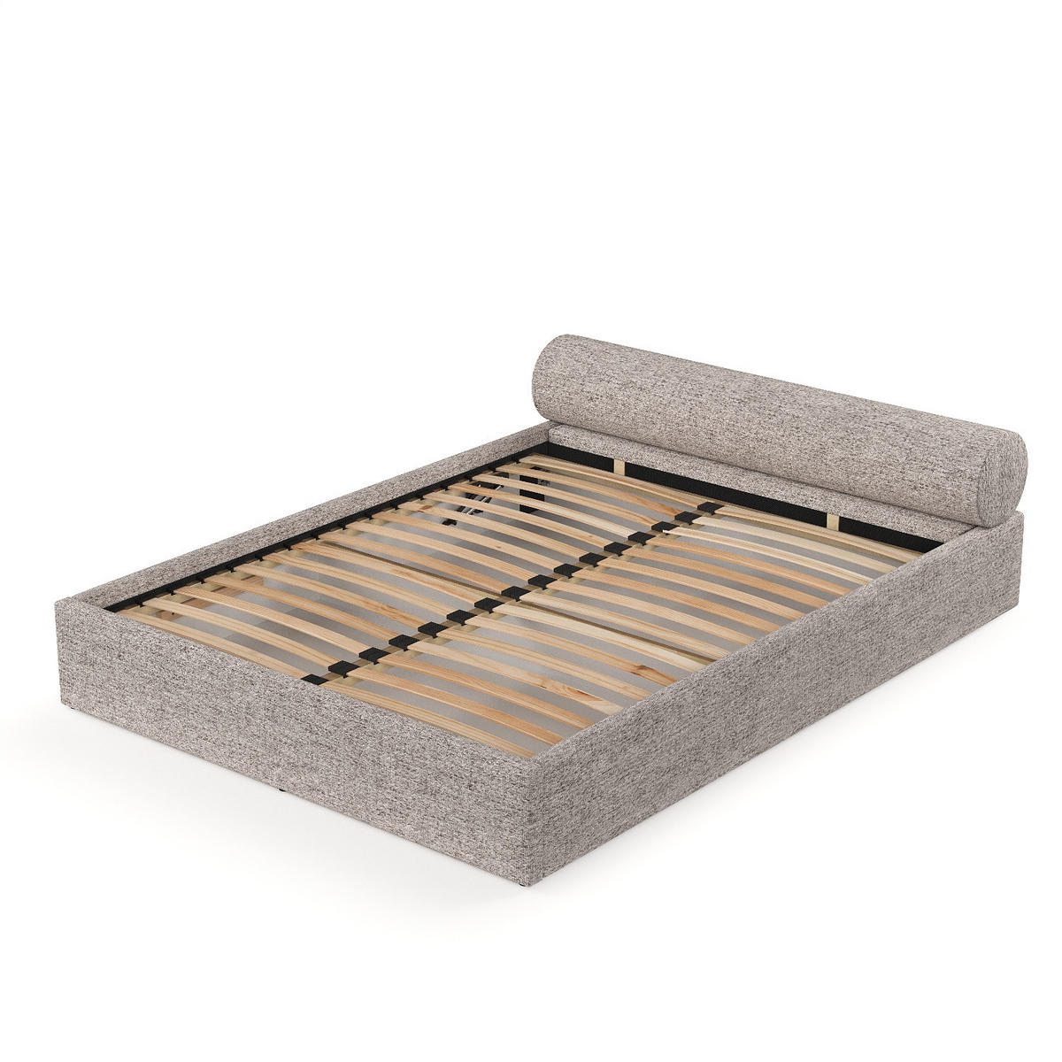 POLSTERBETT Solvo mit Stauraum 200/200 cm Beige im Neve Stoff - Sandfarben/Schwarz, Holz/Holzwerkstoff (200/200cm) - AltaBeds