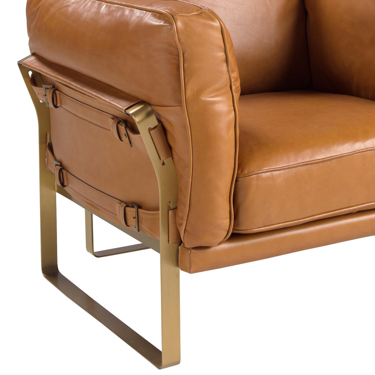 SESSEL Kamel Gold 97/88/82 - Braun, Leder (97/82/88cm) - ANGEL CERDA