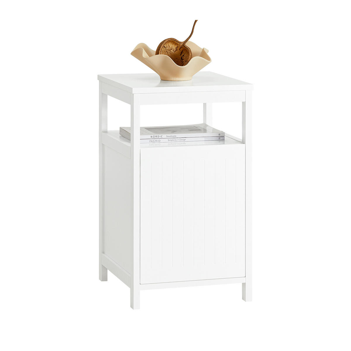 NACHTTISCH Weiß - Weiß, Holzwerkstoff (35/61/40cm) - SoBuy