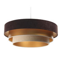 HÄNGELEUCHTE Beige 60/20 cm - Schwarz, Kunststoff (60/1.5/20cm) - ONZENO