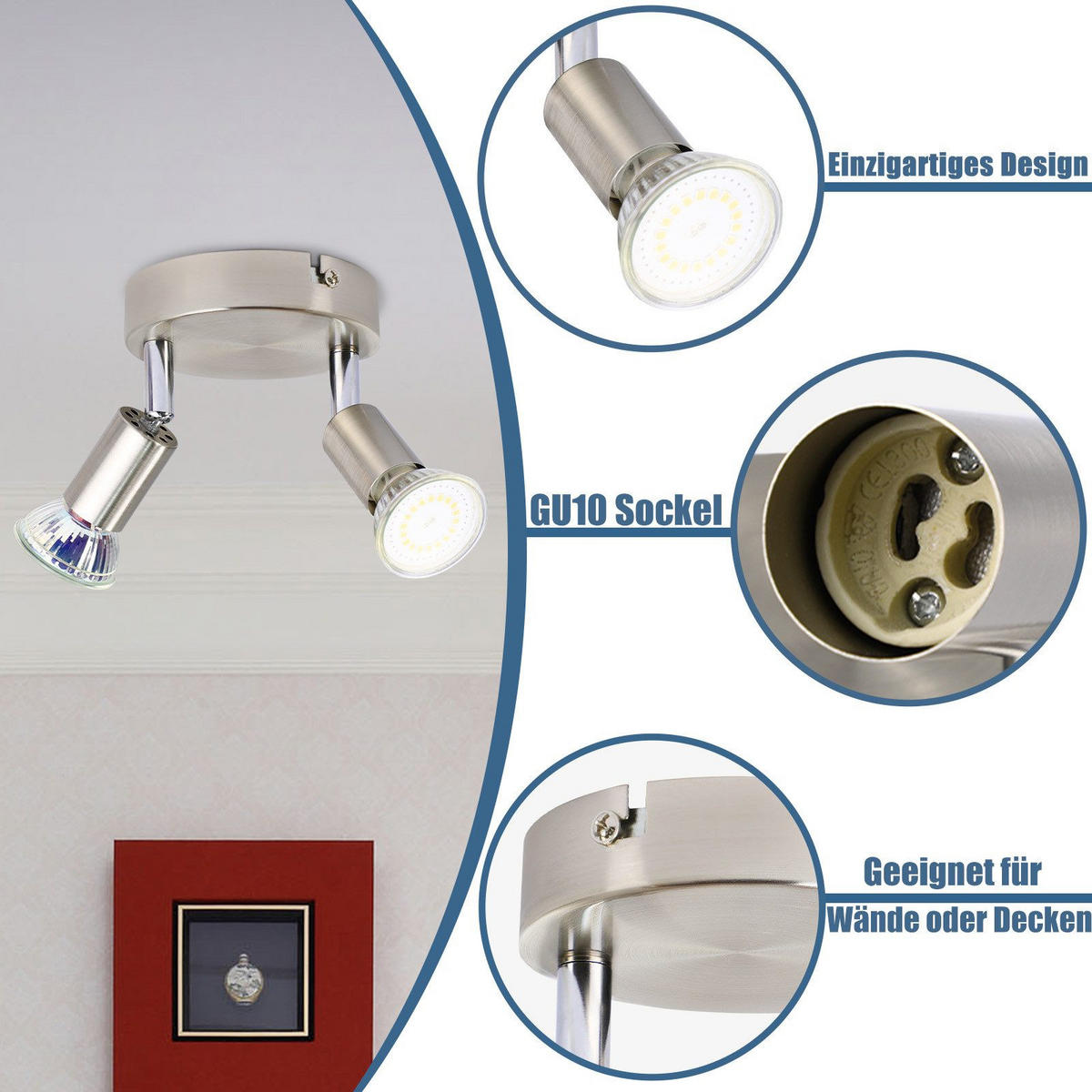 STRAHLER Heike 11/11/11 cm - Silberfarben, Metall (11/11/11cm) - Nettlife