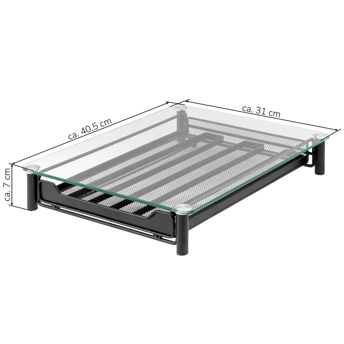 KAFFEEKAPSEL-BOX, für Nespresso, transparent - Transparent, Metall (31/7/40.5cm) - bremermann