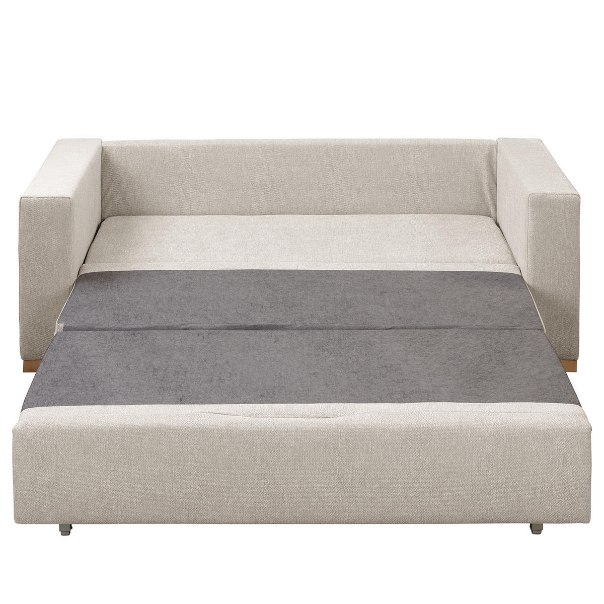 SCHLAFSOFA - Buchefarben/Silberfarben, Holz/Buchenholz (173/90/90cm) - home24