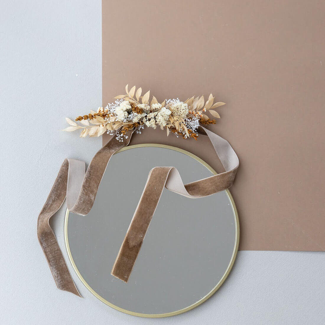 HUTBAND Trockenblumen apricot Lavendel - beige - Beige, Naturmaterialien (15cm) - Lykke & You