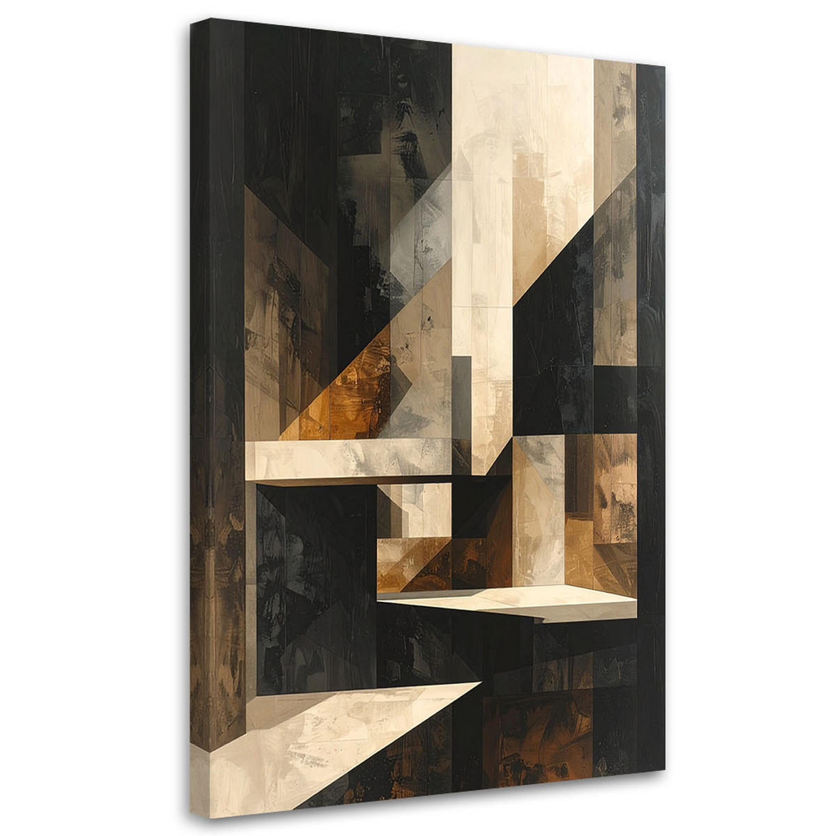 LEINWANDBILD Abstraktion 70x100cm - Beige, Textil (70/100cm) - Feeby