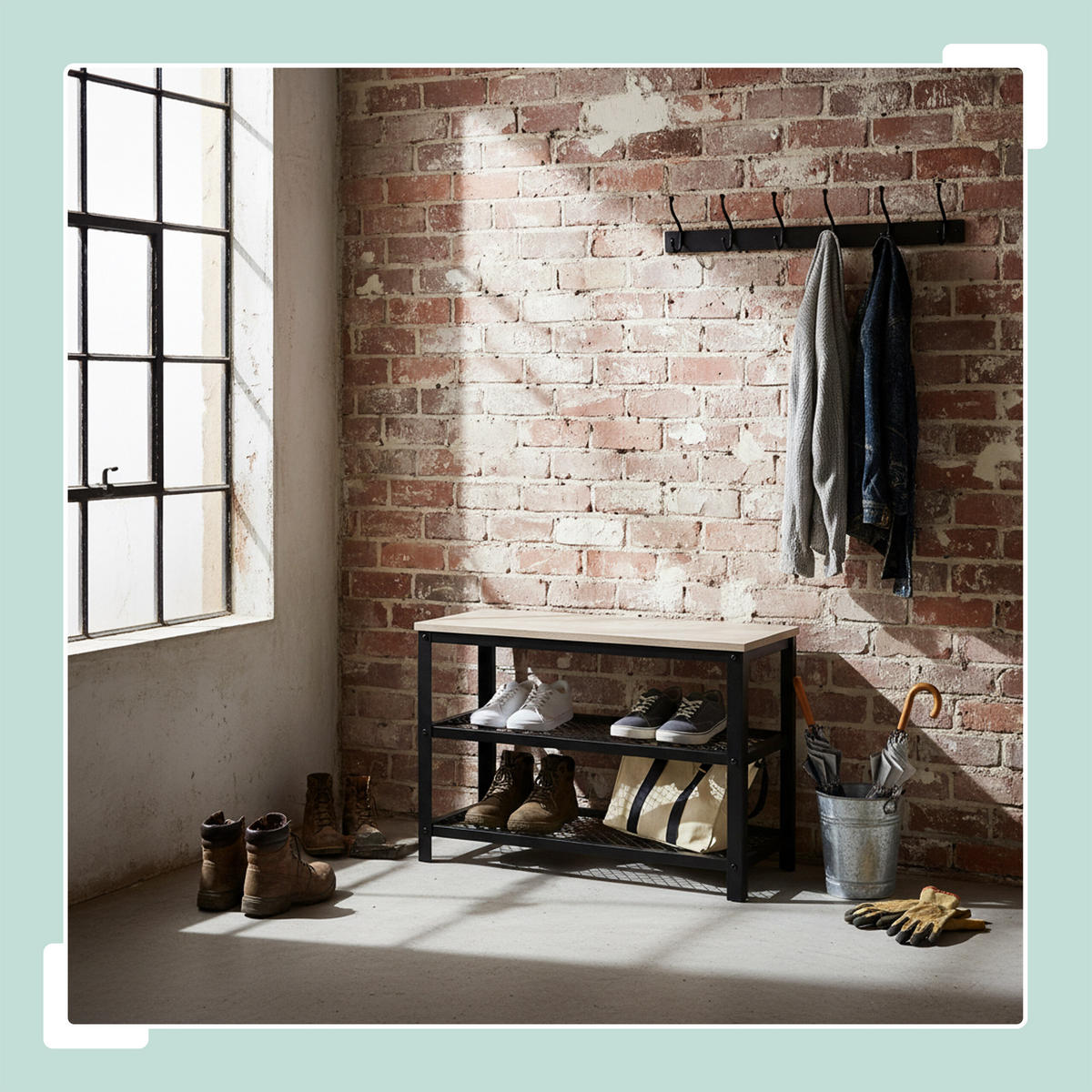 SCHUHBANK - Multicolor, Holzwerkstoff/Kunststoff (73/45/30cm) - Relaxdays