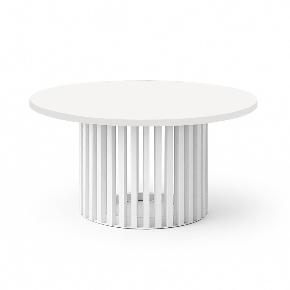 COUCHTISCH DOVER, 75 cm, minimalistisch und zeitlos, Eiche Weiß/Weiß - Weiß, Holz (40/75/40cm) - Dekori_Interiors
