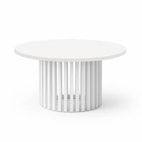 COUCHTISCH DOVER, 75 cm, minimalistisch und zeitlos, Eiche Weiß/Weiß - Weiß, Holz (40/75/40cm) - Dekori_Interiors