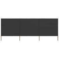 WINDSCHUTZGEWEBE 3Er Set 400/80 Cm Anthrazit - Anthrazit, Textil (400/80cm) - vidaXL