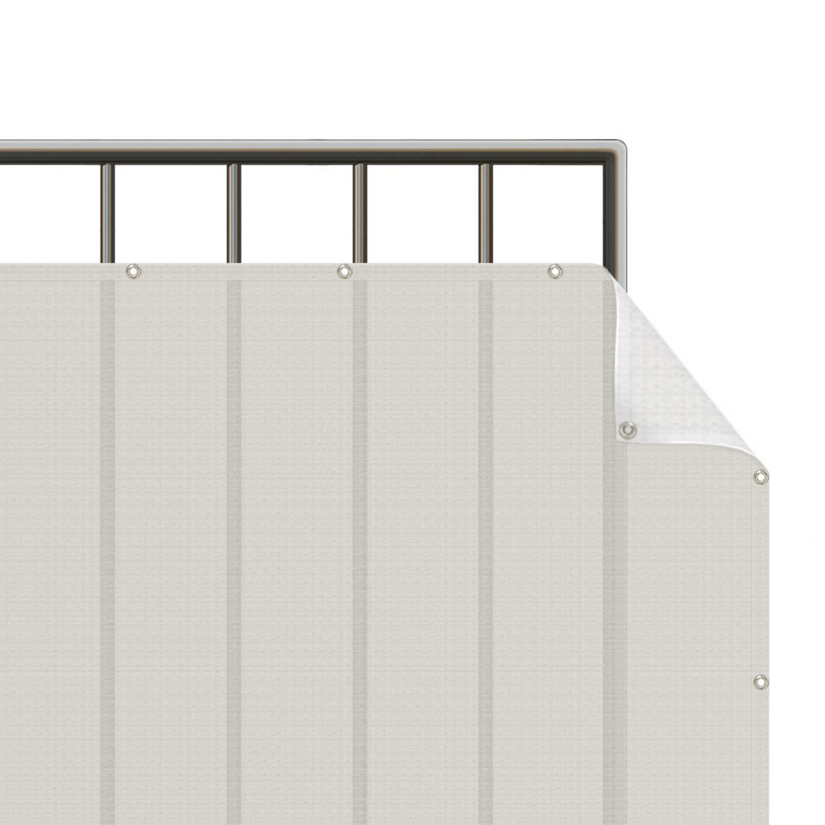 BALKON SICHTSCHUTZ Meersand 100/50 cm - Beige, Kunststoff (100/50cm) - Bilderwelten