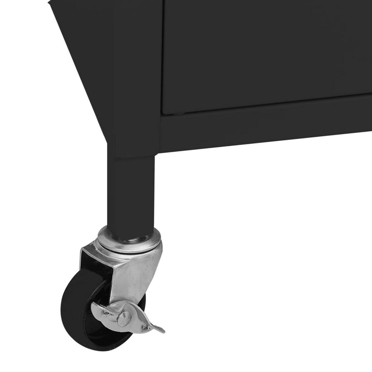 MEHRZWECKSCHRANK Myers 56/35/60 cm - Schwarz, Metall (56/60/35cm) - Nettlife