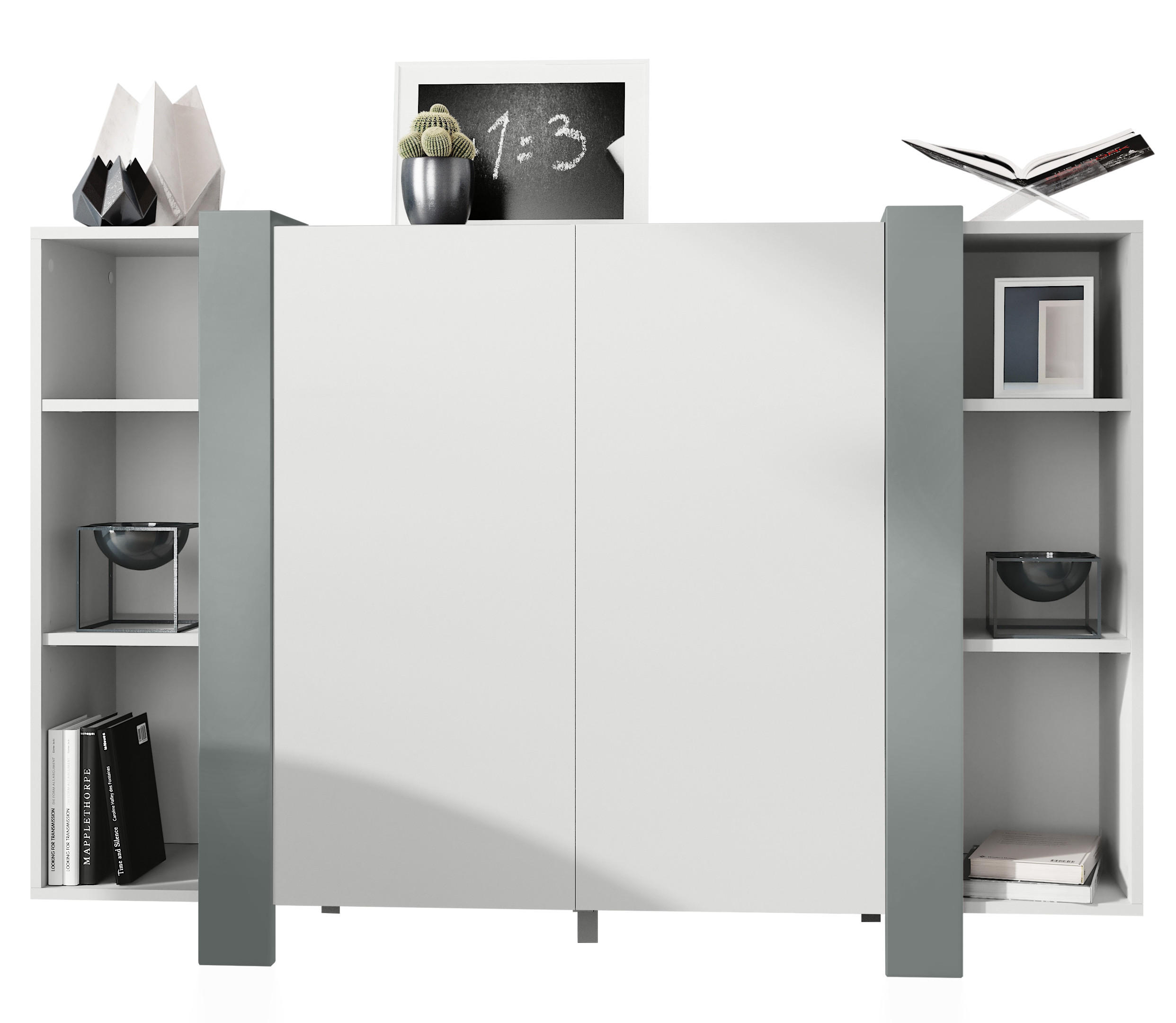 HIGHBOARD Ida Blenden in Graphit seidenmatt - Graphitfarben, Holzwerkstoff (149/101/34cm) - Vladon