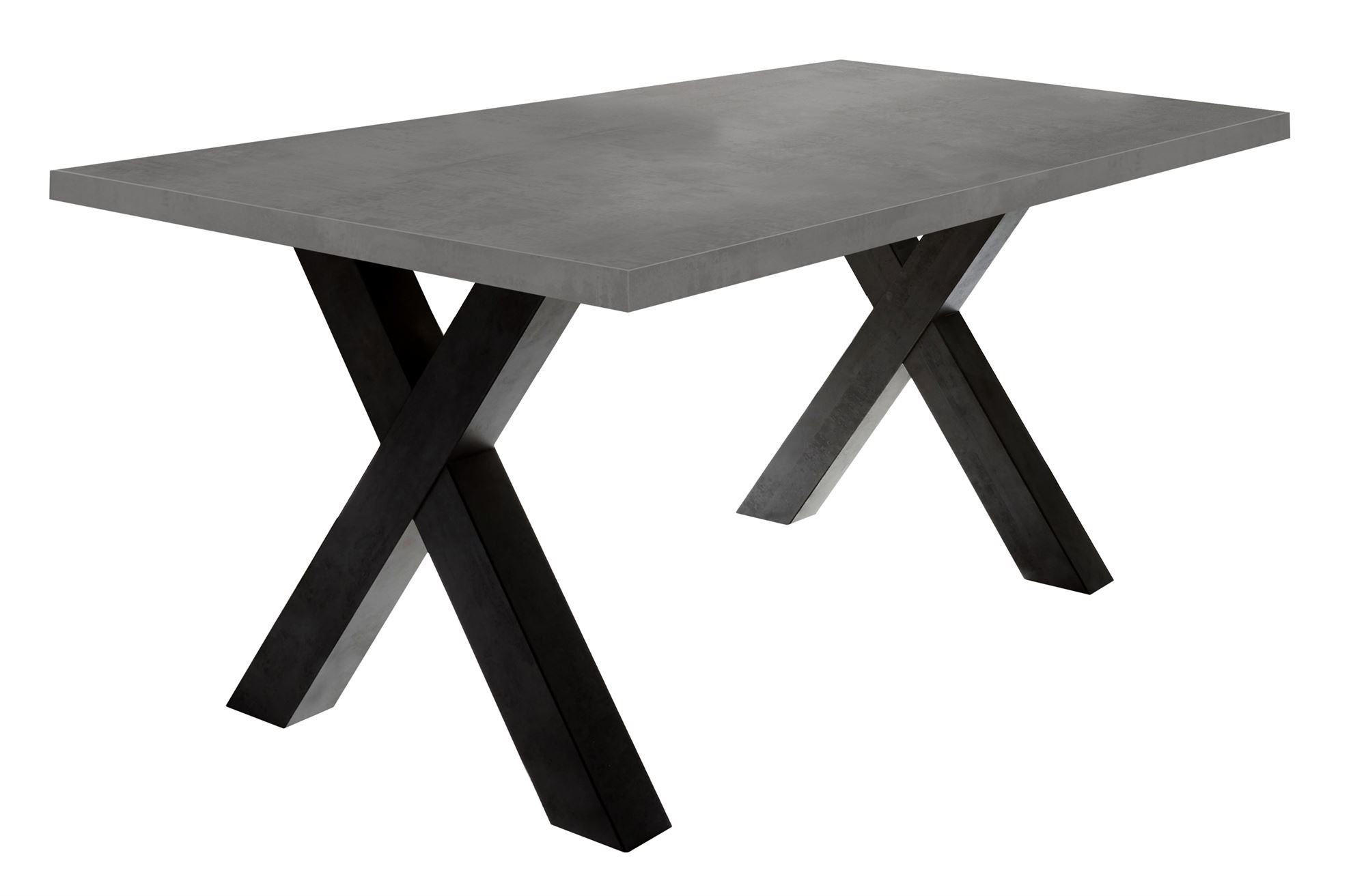 ESSZIMMERTISCH Eike 8 180 x 90 x 75 Esstisch Schwarzstahl/Graphit - Braun, Holz (180/90/75cm) - 58aufmkessel
