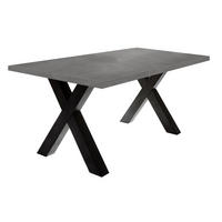 ESSZIMMERTISCH Eike 8 160 x 90 x 75 Esstisch Schwarzstahl/Graphit - Grau, Holz (160/90/75cm) - 58aufmkessel
