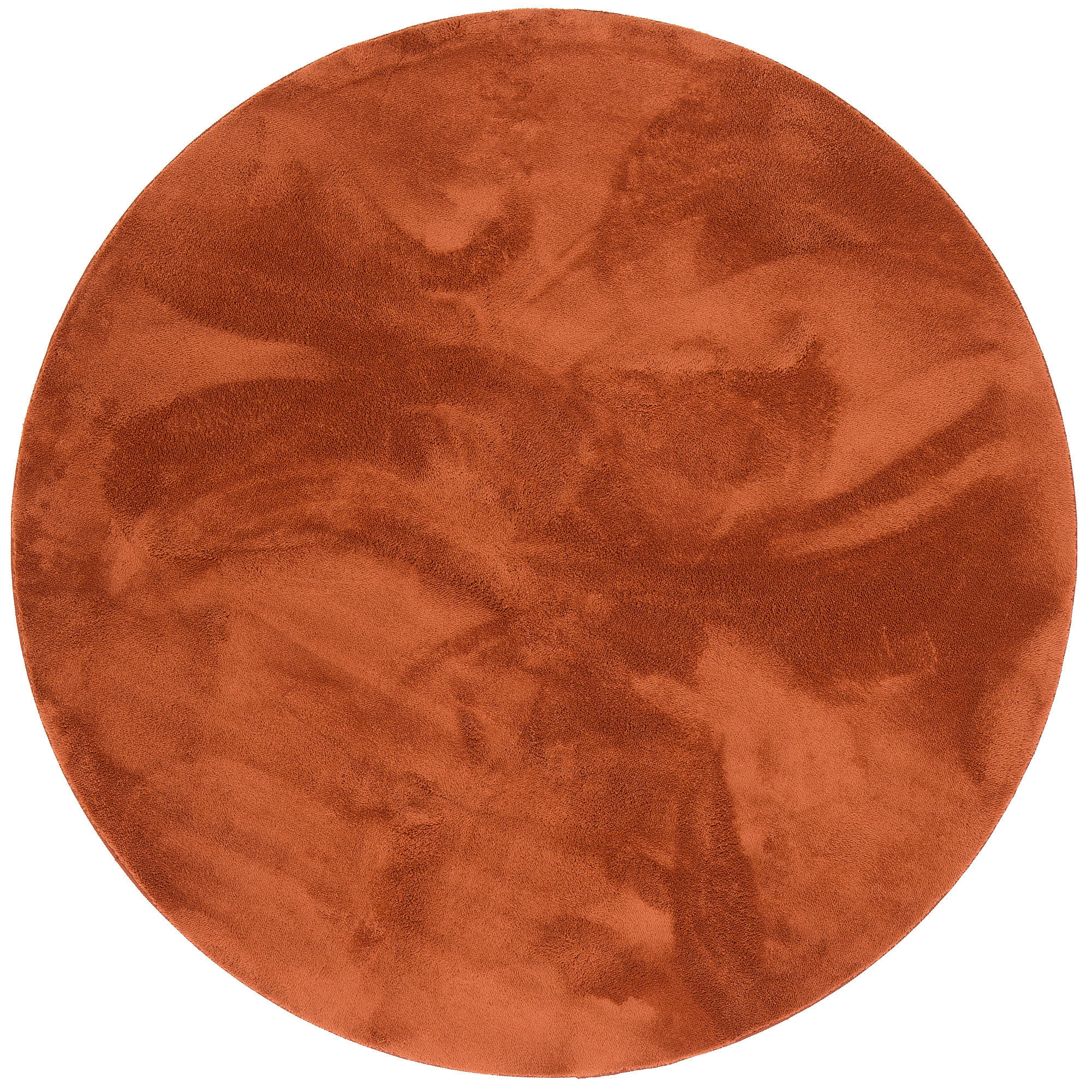 FELLTEPPICH SUPER SOFT PEARL RUND - Terracotta, Textil (120/120cm) - Pergamon