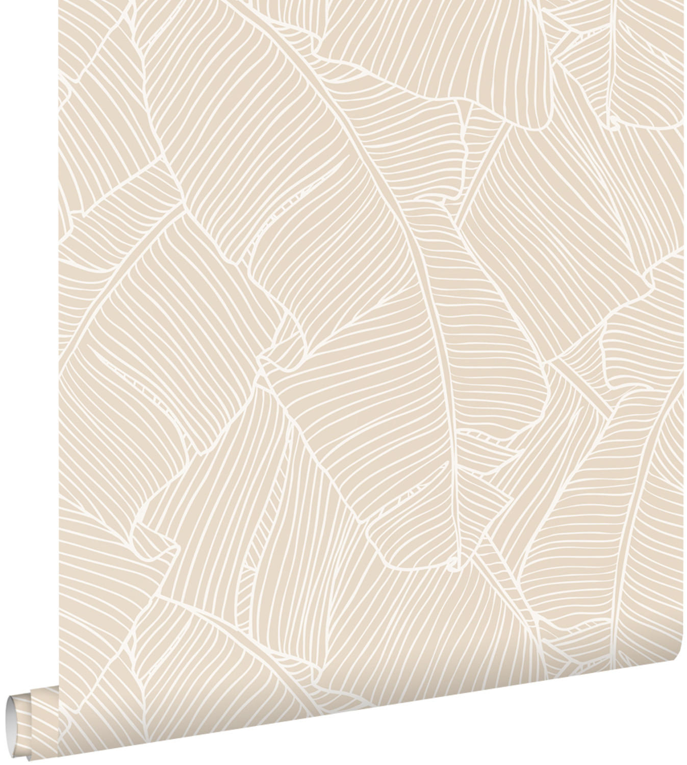TAPETE Blätter 53 cm x 10.05 m - Beige, Papier (53/1000cm) - ESTAhome