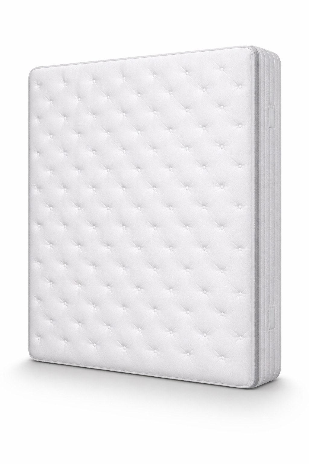 TASCHENFEDERKERNMATRATZE Silber 90x200 cm 24 cm Hoch H4 7-Zonen - Weiß, Textil (90/200cm) - Matratzen Perfekt