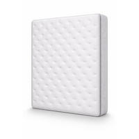 TASCHENFEDERKERNMATRATZE Silber 90x200 cm 24 cm Hoch H4 7-Zonen - Weiß, Textil (90/200cm) - Matratzen Perfekt
