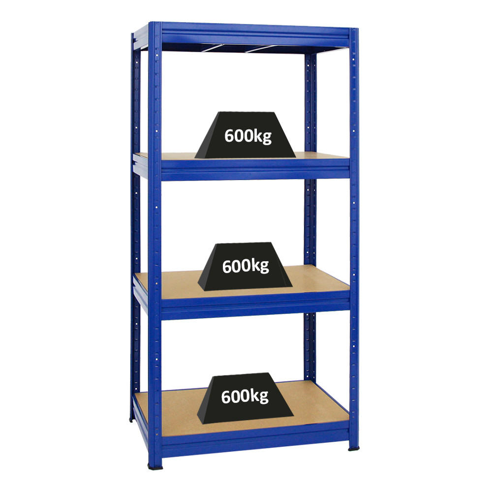 SCHWERLASTREGAL Dino 180x90x60 cm Fachlast 600 kg Blau - Blau, Metall (90/180/60cm) - PROREGAL
