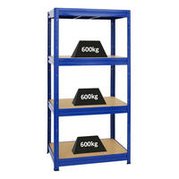 SCHWERLASTREGAL Dino 180x90x60 cm Fachlast 600 kg Blau - Blau, Metall (90/180/60cm) - PROREGAL