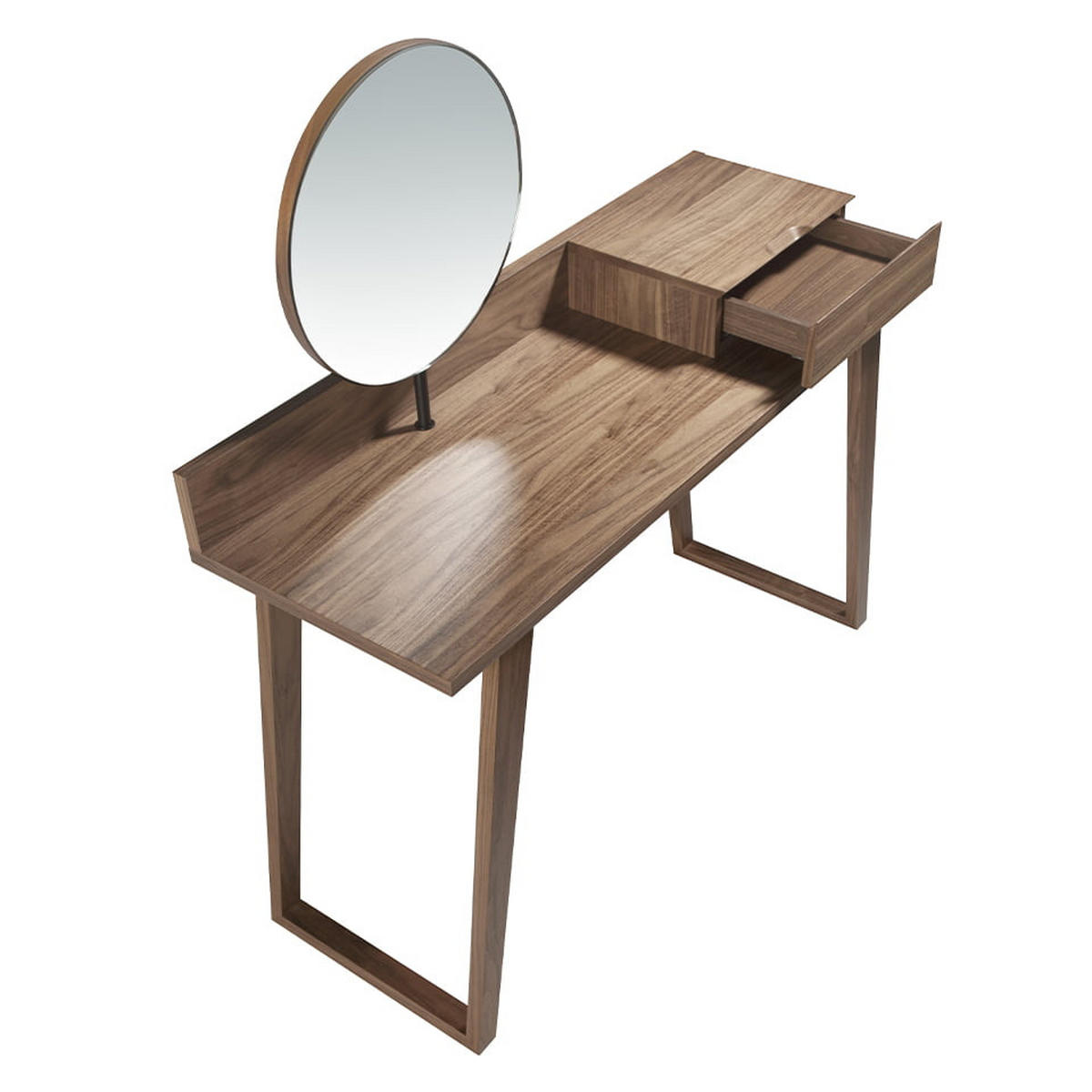 SCHMINKTISCH Rechteckig Walnuss 120/45/126 cm - Nussbaumfarben, Holz (120/126/45cm) - ANGEL CERDA