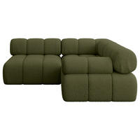 ECKSOFA modulares Sofa Mende-L1 - 190x190x70 cm Grün Bouclé - Grün, Holzwerkstoff/Textil (190/190cm) - ALTDECOR