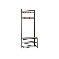 GARDEROBENSTÄNDER KLEIDERSTÄNDER - Schwarz, Holzwerkstoff (32/175/70cm) - Hansiro