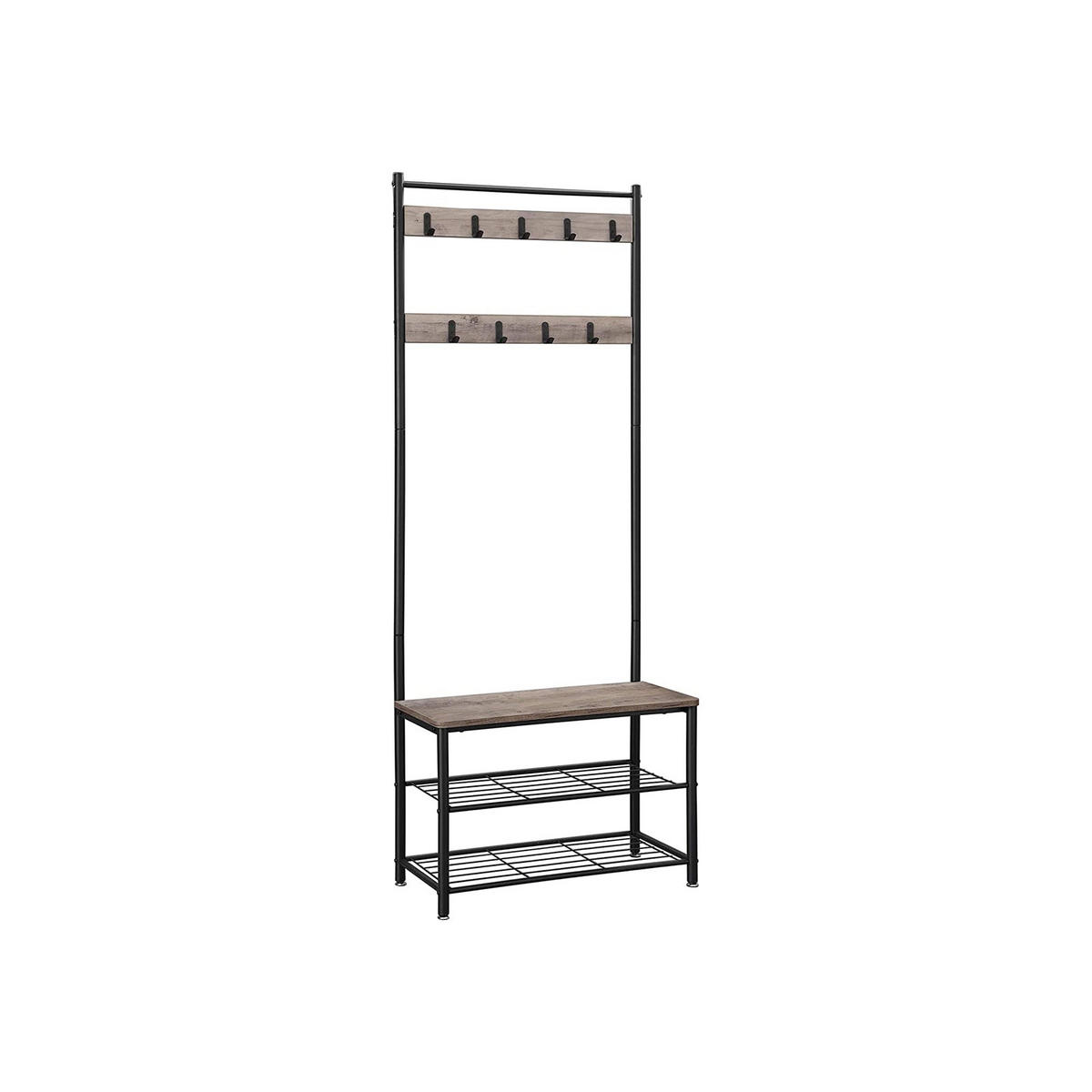 GARDEROBENSTÄNDER KLEIDERSTÄNDER - Schwarz, Holzwerkstoff (32/175/70cm) - Hansiro