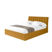 POLSTERBETT mit Bettkasten und Lattenrost, Boxbett ohne Matratze - ILAN 180x200 Senfgelb - Currygelb, Holzwerkstoff/Textil (180/200cm) - ALTDECOR